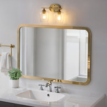 Jayne Iron/Glass Cottage Rustic LED Vanity Light